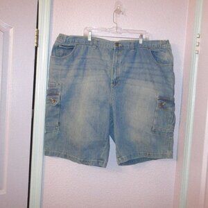 Vtg Liberty Blues Baggy Jean Shorts Mens 50 Denim Cargo Jorts Grunge Y2K 90s